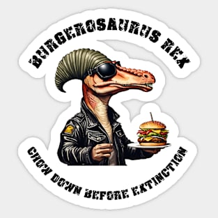 Burgersaurus Rex Dinosaur Sticker